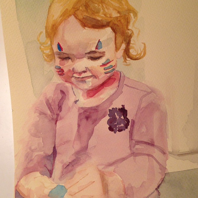 "Eliza," 8.5"x6", Watercolour. 2014.