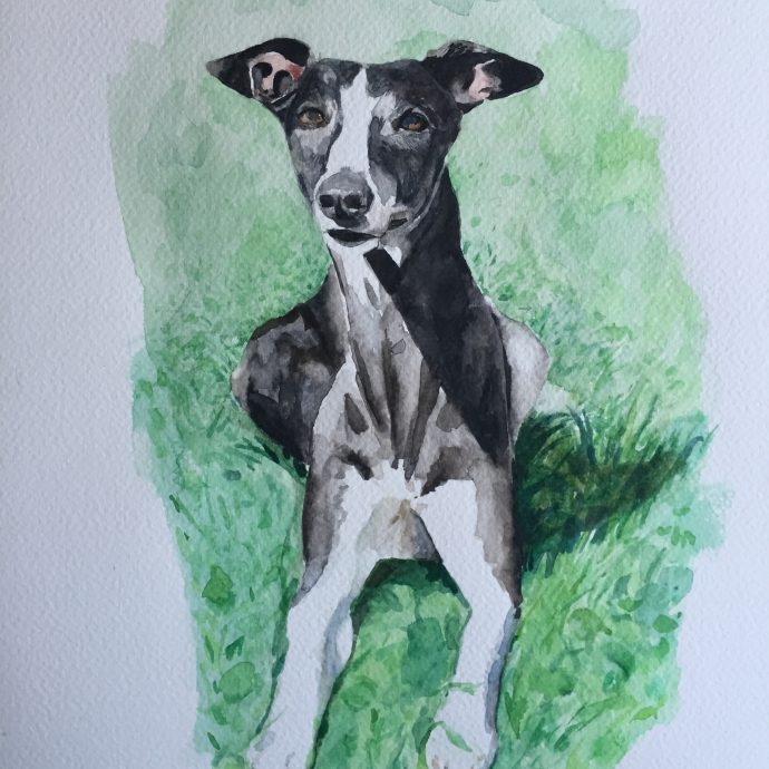 "Bluebell" Watercolour on Paper, 9"x12".